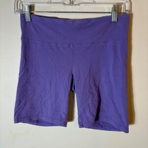 Tna Aritzia Purple Cotton‎ Blend Bike Shorts Athleisure Activewear Size Small